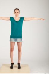 Whole Body Woman T poses Casual Slim Studio photo references